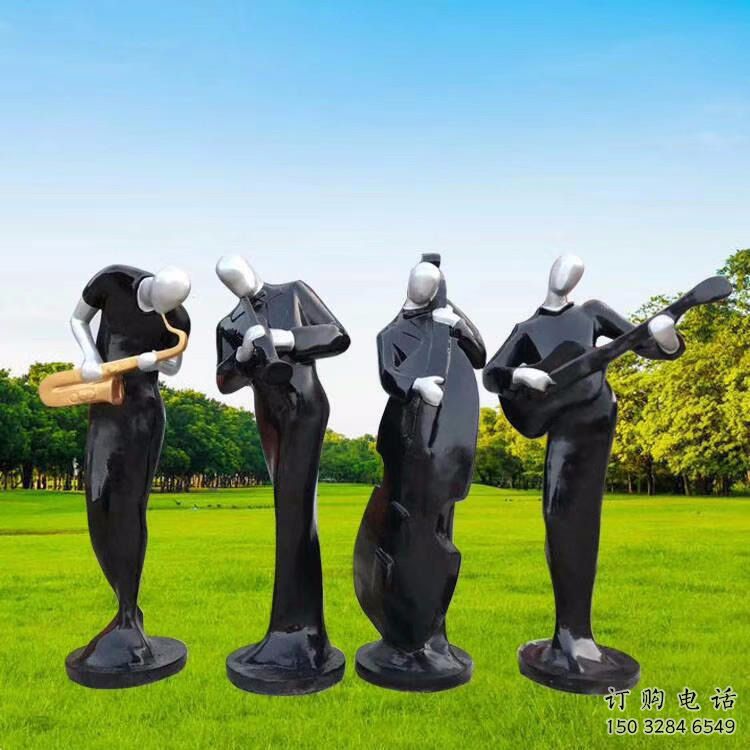 烤漆音樂(lè)人雕塑廠家  公園小品  廣場(chǎng)音樂(lè)人雕塑廠