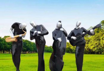 烤漆音樂(lè)人雕塑廠家  公園小品  廣場(chǎng)音樂(lè)人雕塑廠