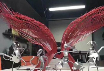 抽象音樂(lè)人雕塑廠家  幾何小品  異形不銹鋼音樂(lè)人雕塑廠