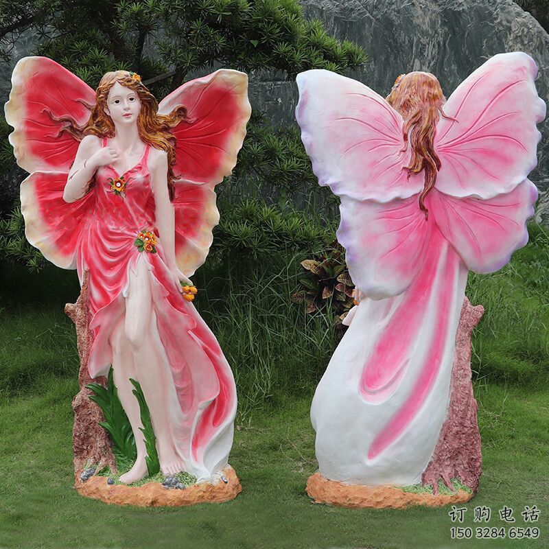 現(xiàn)代仙子雕塑廠家 大型別墅區(qū)擺件  彩繪仙子雕塑廠