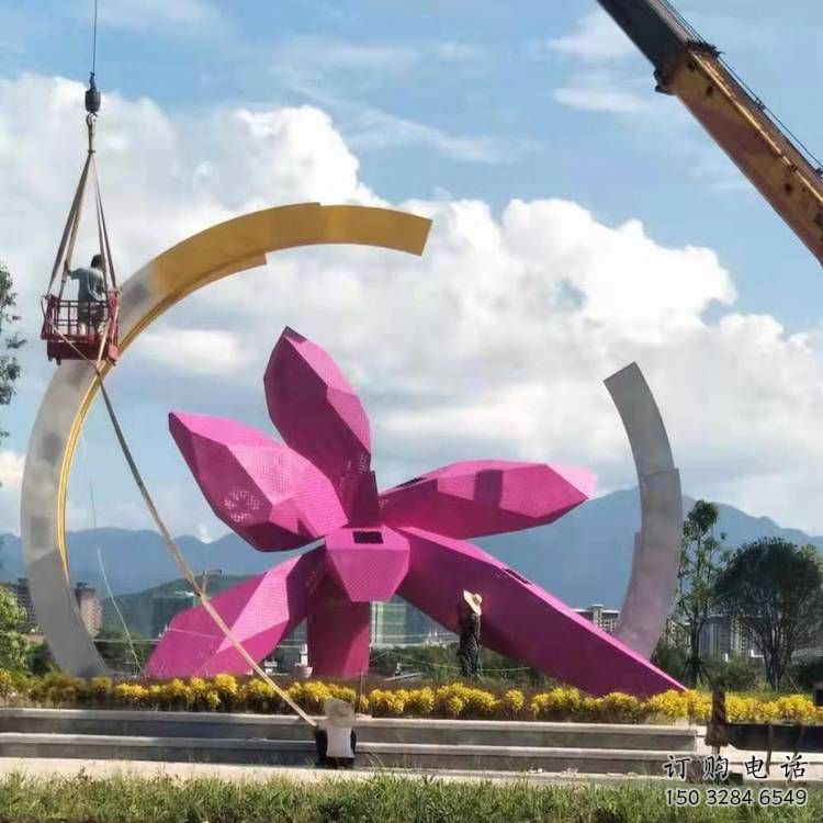 幾何玉蘭花雕塑廠家 廣場小品 戶外鏤空不銹鋼玉蘭花雕塑 幾何玉蘭花雕塑廠家 廣場小品 戶外鏤空不銹鋼玉蘭花雕塑