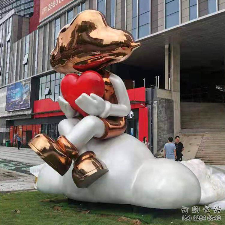 烤漆卡通人雕塑廠(chǎng)家  街頭小品  創(chuàng)意不銹鋼卡通人雕塑