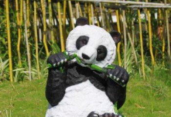 店門口熊貓雕塑供應(yīng) 創(chuàng)意動漫雕塑 仿真雕塑擺件