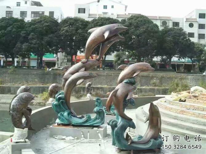 現(xiàn)代海豚雕塑制造商 大型城市雕塑 商業(yè)街?jǐn)[件