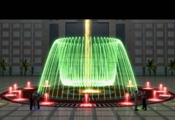 噴泉雕塑效果圖，燈光數(shù)控效果，公園噴泉雕塑制造商