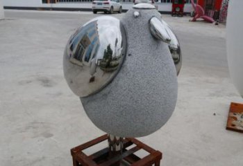 石嘴山操場(chǎng)鳥(niǎo)類雕塑，公園主題，鏡面工藝