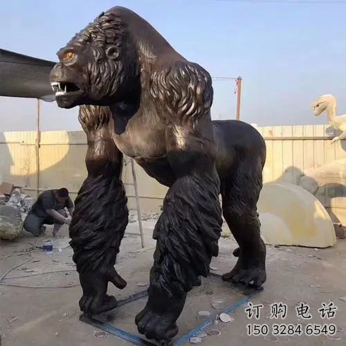 湖南抽象黑猩猩雕塑 店門口彩繪雕塑 步行街?jǐn)[件