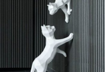 供應(yīng)售樓部貓咪雕塑，噴砂發(fā)光雕塑，彩繪題材