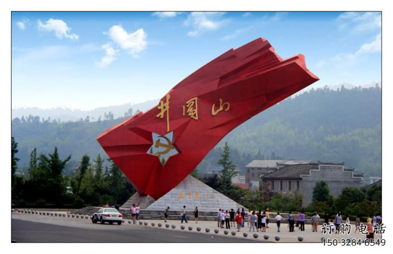 選用紅旗雕塑廠家，革命黨建雕塑，抽象效果