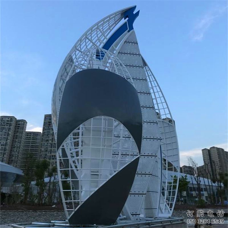 大型帆船雕塑廠家，鍍銅景觀雕塑，鏡面工藝