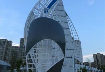 大型帆船雕塑廠家，鍍銅景觀雕塑，鏡面工藝