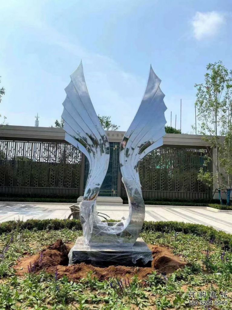 戶外翅膀雕塑廠家，公園歐式雕塑，公園工藝