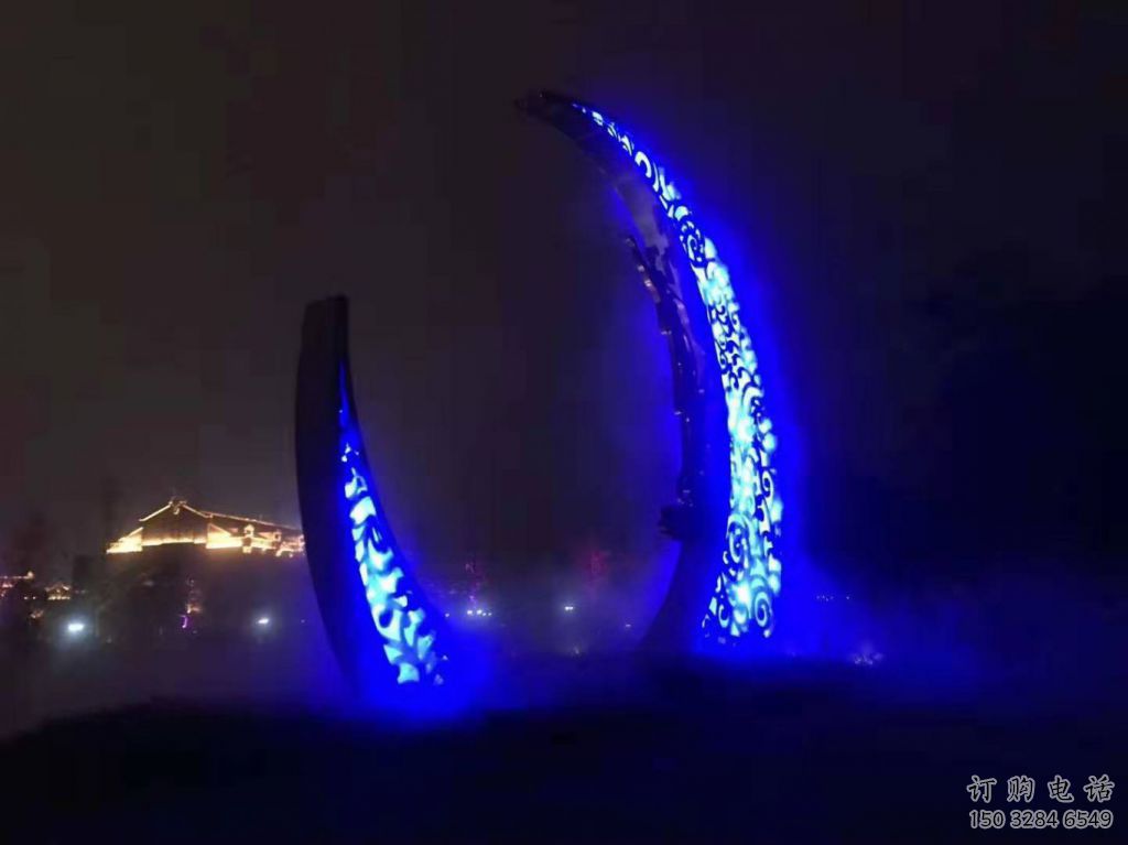 房地產月亮雕塑制作廠家，仿古景觀雕塑，噴砂制造