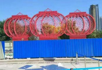 燈籠雕塑標(biāo)準(zhǔn)廠家 拉絲雕塑 步行街雕塑小品