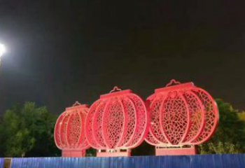 景觀燈籠雕塑預(yù)定廠家 烤漆大型雕塑 酒店雕塑