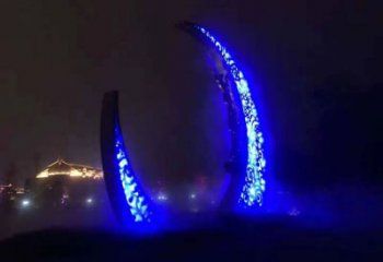 房地產(chǎn)月亮雕塑制作廠家，仿古景觀雕塑，噴砂制造
