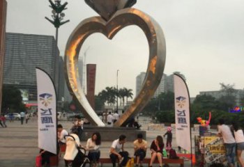 供需指環(huán)雕塑 標識校園戒指環(huán)雕塑 商業(yè)街標識雕塑體系