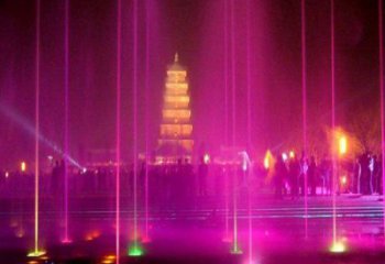 程控方式水景噴泉雕塑，多彩設(shè)計(jì)理念