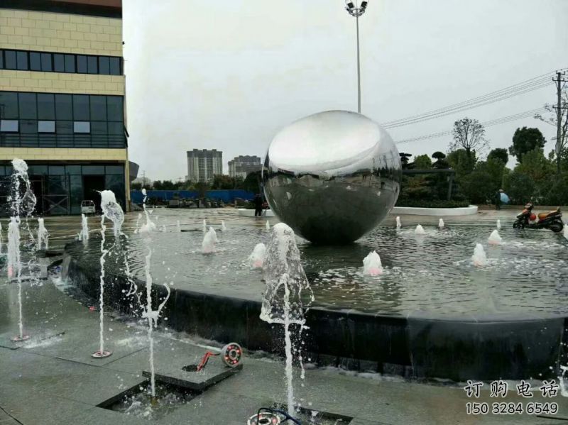 旱地涌泉雕塑，球雕塑組合，水景球噴泉雕塑廠家