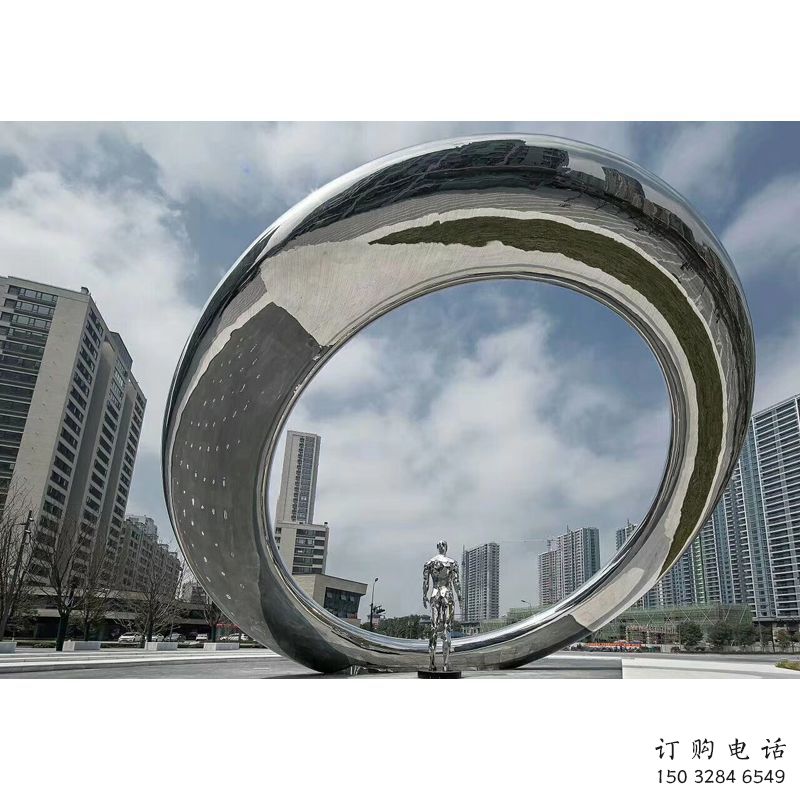 鏤空圓環(huán)雕塑，噴水景觀雕塑，噴泉結(jié)構(gòu)形式