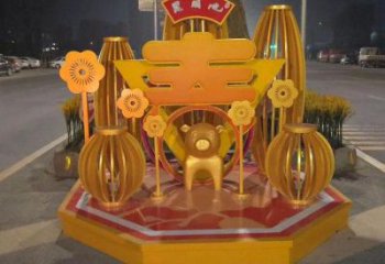 現(xiàn)代春字雕塑承接，慶典風(fēng)格，不銹鋼春字雕塑廠