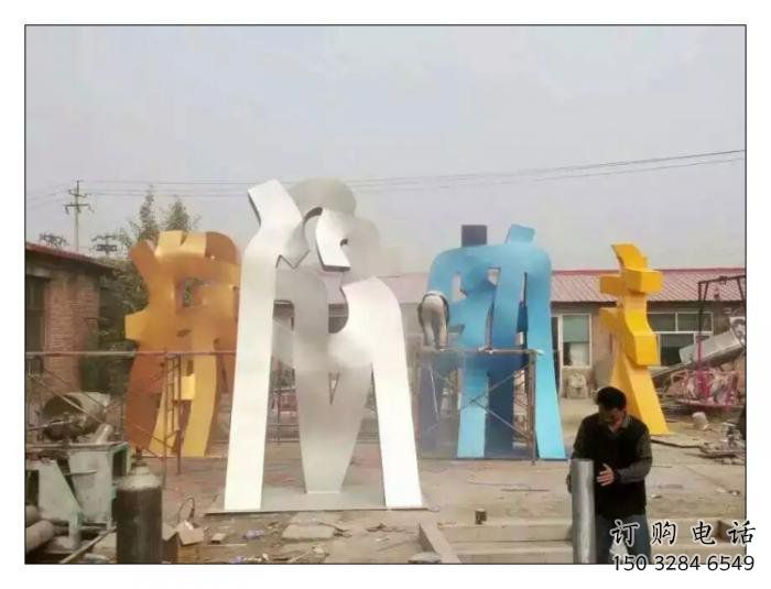 大型甲骨文雕塑常用，戶外擺放，不銹鋼甲骨文雕塑廠家