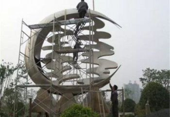 喜字雕塑景觀精選，中式工藝，藝術(shù)不銹鋼喜字雕塑供給