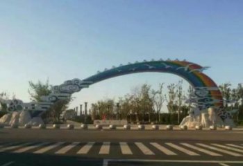 云朵大門雕塑，公園美陳元素，不銹鋼云朵大門雕塑