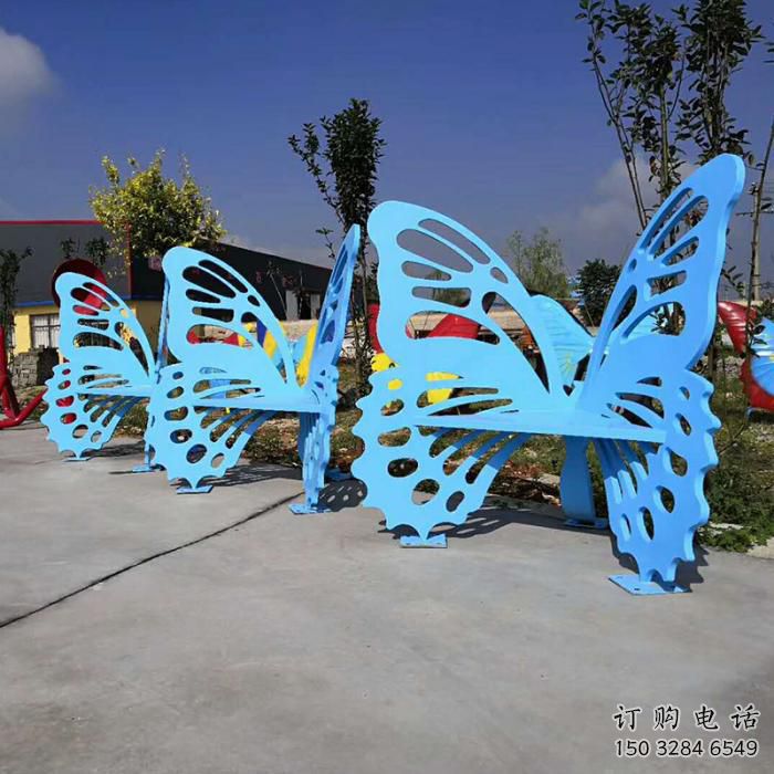 現(xiàn)代景觀不銹鋼蝴蝶坐凳雕塑 現(xiàn)代景觀不銹鋼蝴蝶坐凳雕塑