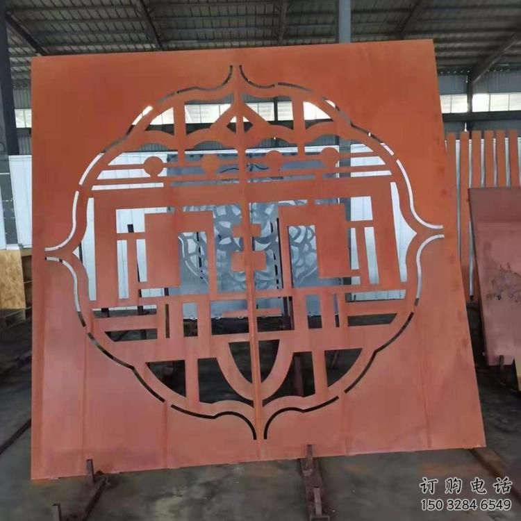 鏤空景墻雕塑，耐候鋼鏤空工藝設(shè)計