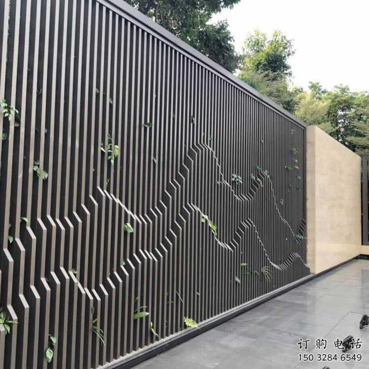 鏤空景墻雕塑，拉絲工藝不銹鋼雕塑