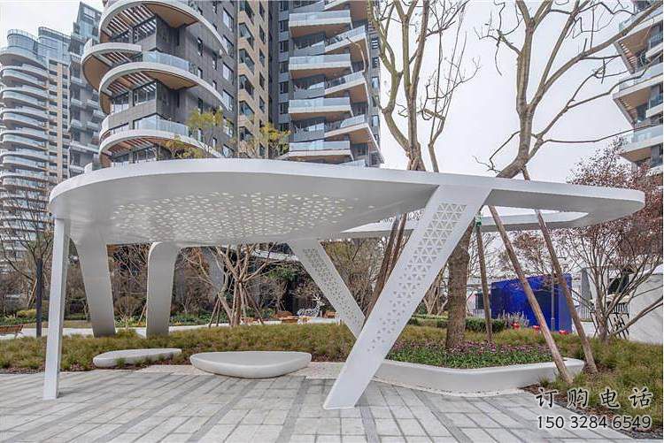 廊架雕塑，戶外景觀小品，不銹鋼長(zhǎng)廊雕塑
