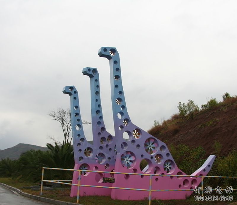 恐龍雕塑展品，景觀概念，鏤空恐龍骨架雕塑優(yōu)選
