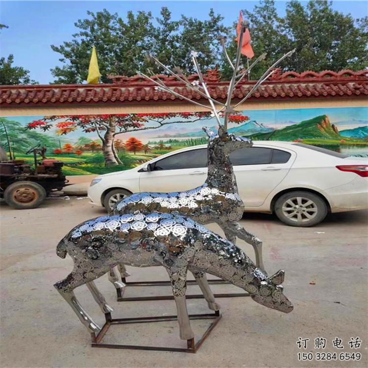 小鹿雕塑擺件制造，酒店擺件，景觀鏤空小鹿雕塑選定