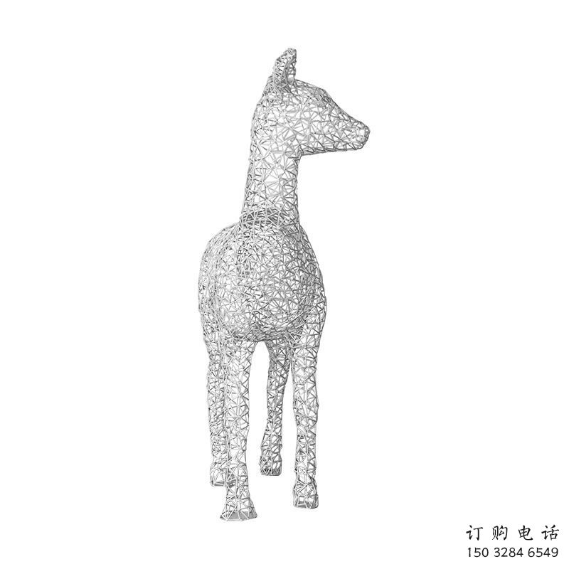 網(wǎng)格小鹿雕塑提供，露天雕塑，鏤空小鹿雕塑生產(chǎn)