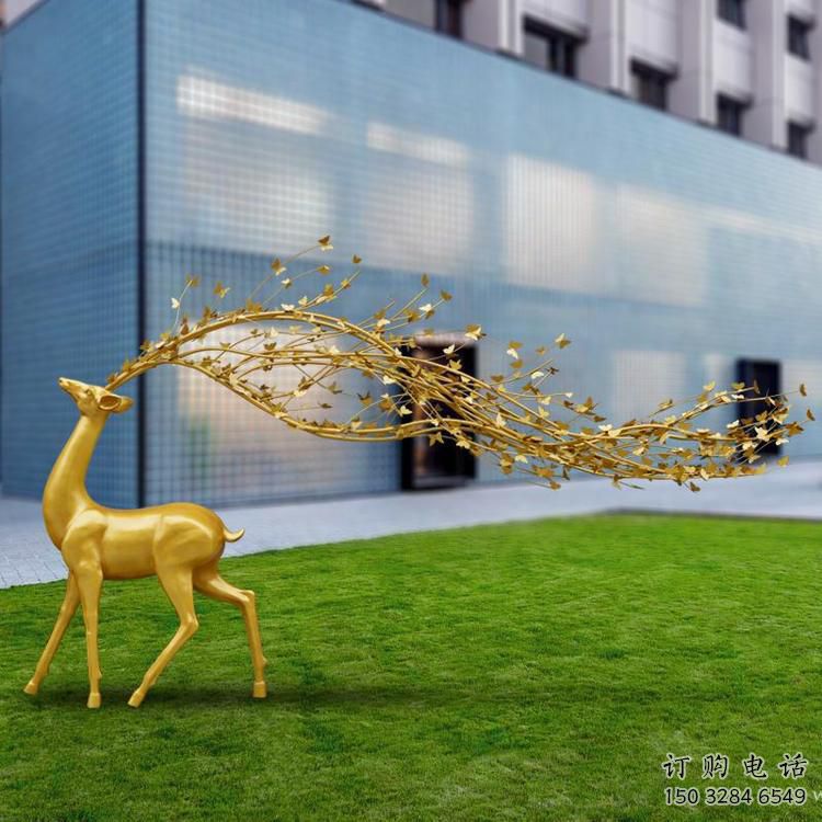 景觀梅花鹿雕塑供求，金屬構(gòu)件，仿真梅花鹿雕塑觀賞型