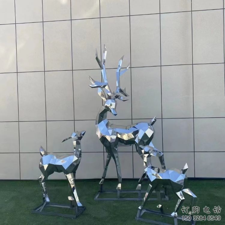 景觀小鹿雕塑服務(wù)商，美陳雕塑，切面小鹿雕塑精選