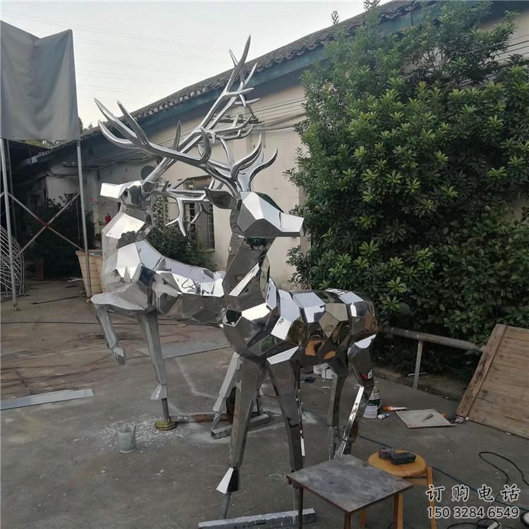 室外小鹿雕塑展品，公園小品，切面小鹿雕塑供需