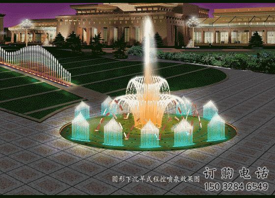 電影漂浮噴泉雕塑，水景藝術(shù)噴泉雕塑提供