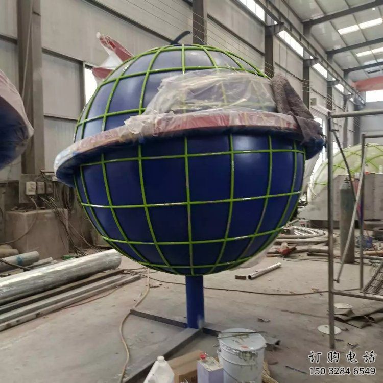 地球雕塑標準，烤漆工藝，不銹鋼地球雕塑精品