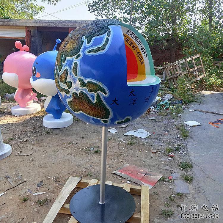 地球雕塑展品，街頭雕塑，不銹鋼地球雕塑供需