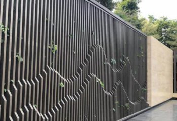 鏤空景墻雕塑，拉絲工藝不銹鋼雕塑