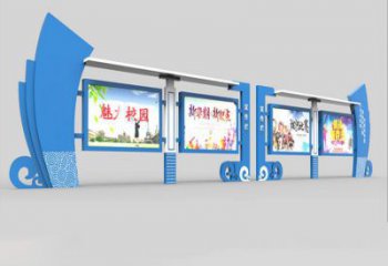 櫥窗宣傳欄雕塑，學(xué)校文化體系展示