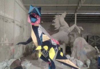 不銹鋼恐龍雕塑定價，街頭雕塑，烤漆恐龍雕塑廠家