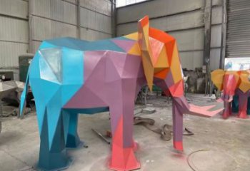 園林大象雕塑標準，彩鋼制作，景觀烤漆大象雕塑優(yōu)價