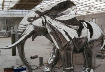 大象雕塑優(yōu)價，金屬組合，鏡面大象雕塑廠家