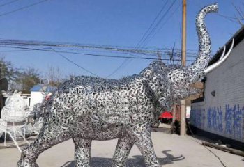 園林大象雕塑供求，鏤空動物雕塑，鏤空動物雕塑制造商
