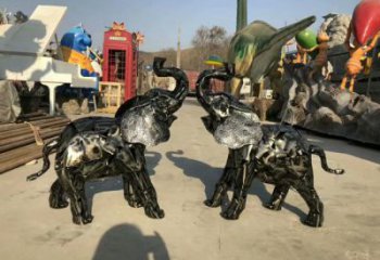房地產(chǎn)大象雕塑精品，標識雕塑，鐵藝大象雕塑供給