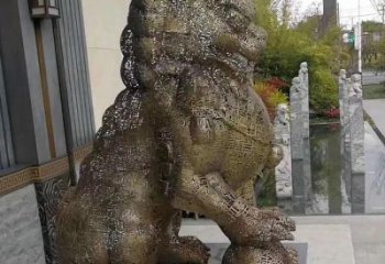 獅子鏤空雕塑優(yōu)選，城市裝飾，景觀不銹鋼獅子雕塑供給