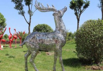 景區(qū)梅花鹿雕塑供給，景觀雕塑，鏤空梅花鹿雕塑供求